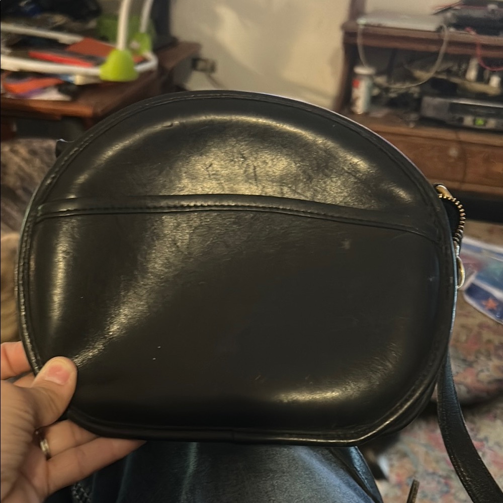 Coach Black Leather Shoulder Bag